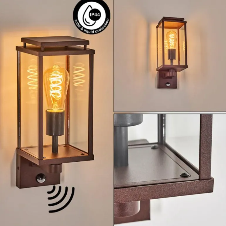 Cadafaes Lampe murale d´extérieur Rouille, 1 lumière, Détecteur de mouvement