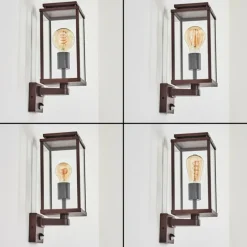 Cadafaes Lampe murale d´extérieur Rouille, 1 lumière, Détecteur de mouvement