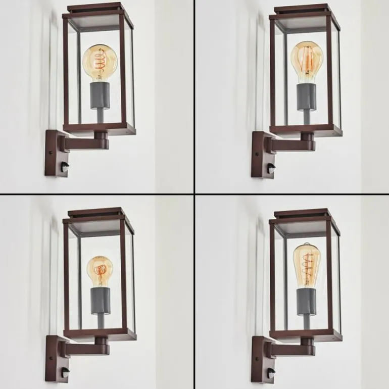 Cadafaes Lampe murale d´extérieur Rouille, 1 lumière, Détecteur de mouvement