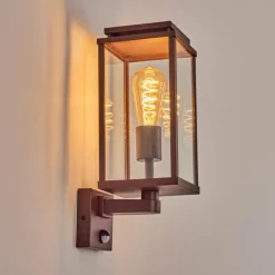 Cadafaes Lampe murale d´extérieur Rouille, 1 lumière, Détecteur de mouvement
