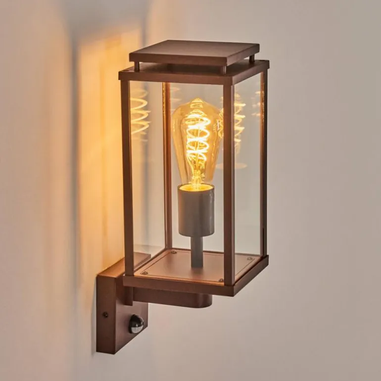 Cadafaes Lampe murale d´extérieur Rouille, 1 lumière, Détecteur de mouvement