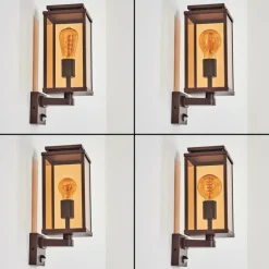 Cadafaes Lampe murale d´extérieur Rouille, 1 lumière, Détecteur de mouvement