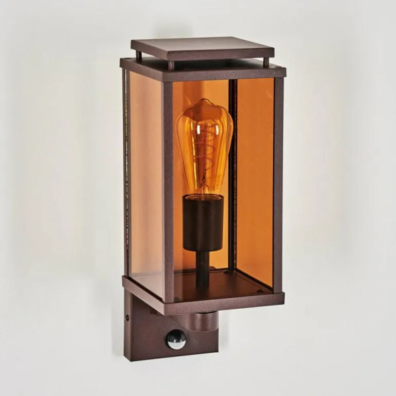 Cadafaes Lampe murale d´extérieur Rouille, 1 lumière, Détecteur de mouvement