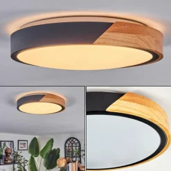 Cadaixo Plafonnier, Panel LED Écru, Noir, Blanc, 1 lumière