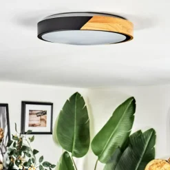 Cadaixo Plafonnier, Panel LED Écru, Noir, Blanc, 1 lumière