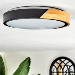 Cadaixo Plafonnier, Panel LED Écru, Noir, Blanc, 1 lumière