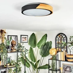 Cadaixo Plafonnier, Panel LED Écru, Noir, Blanc, 1 lumière