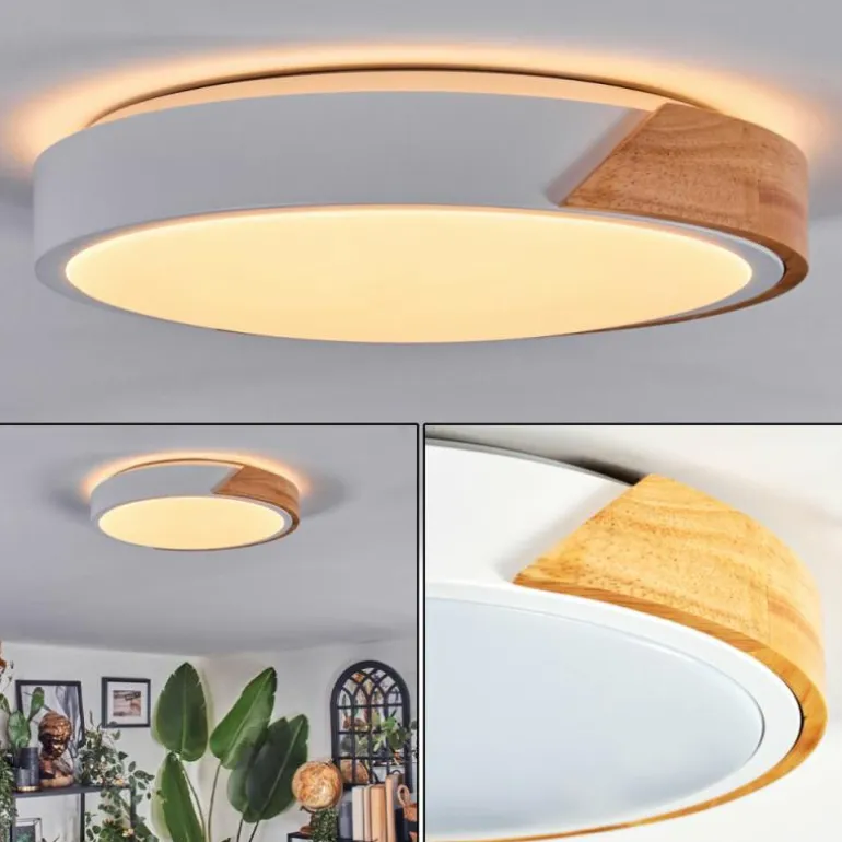 Cadaixo Plafonnier, Panel LED Écru, Blanc, 1 lumière