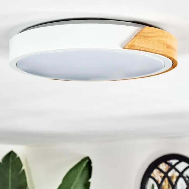 Cadaixo Plafonnier, Panel LED Écru, Blanc, 1 lumière