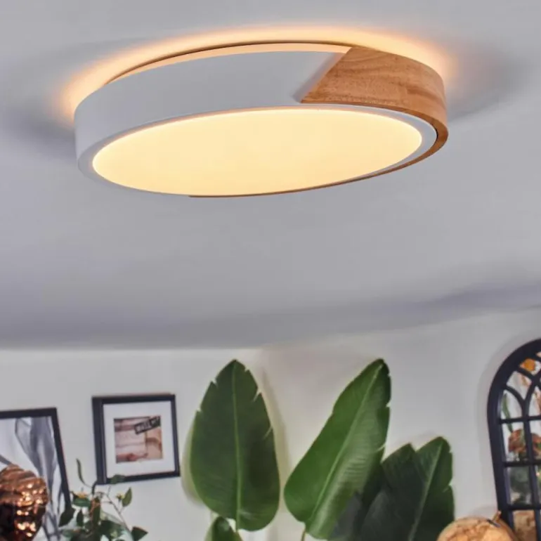 Cadaixo Plafonnier, Panel LED Écru, Blanc, 1 lumière