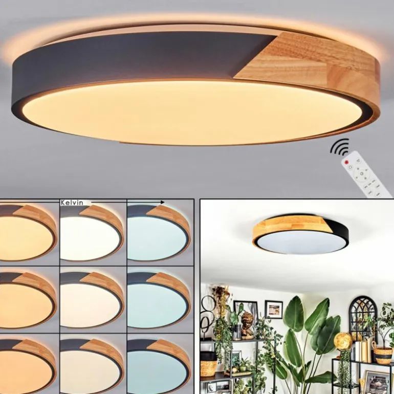 Cadaixo Plafonnier, Panel LED Blanc, 1 lumière, Télécommandes