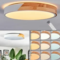 Cadaixo Plafonnier, Panel LED Blanc, 1 lumière, Télécommandes