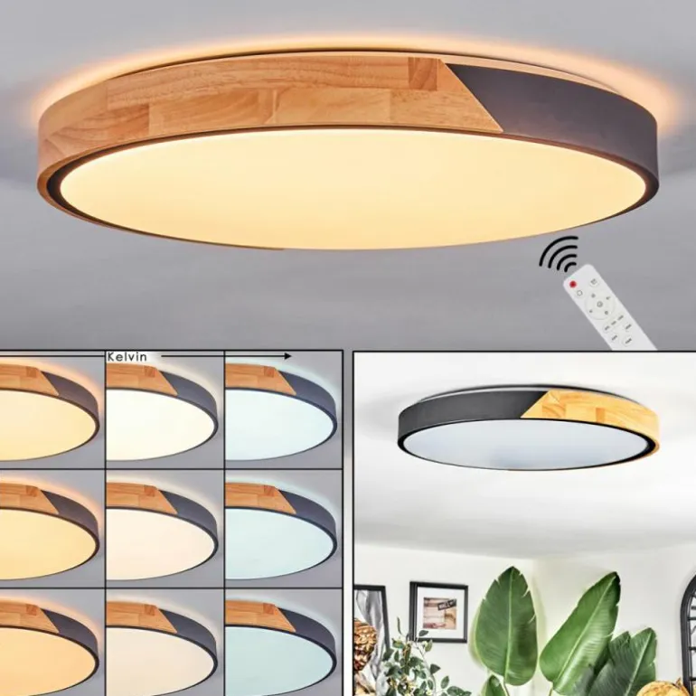 Cadaixo Plafonnier, Panel LED Blanc, 1 lumière, Télécommandes