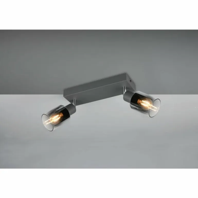 Cadiz Spot de plafond Luminaires Reality Anthracite, 2 lumières