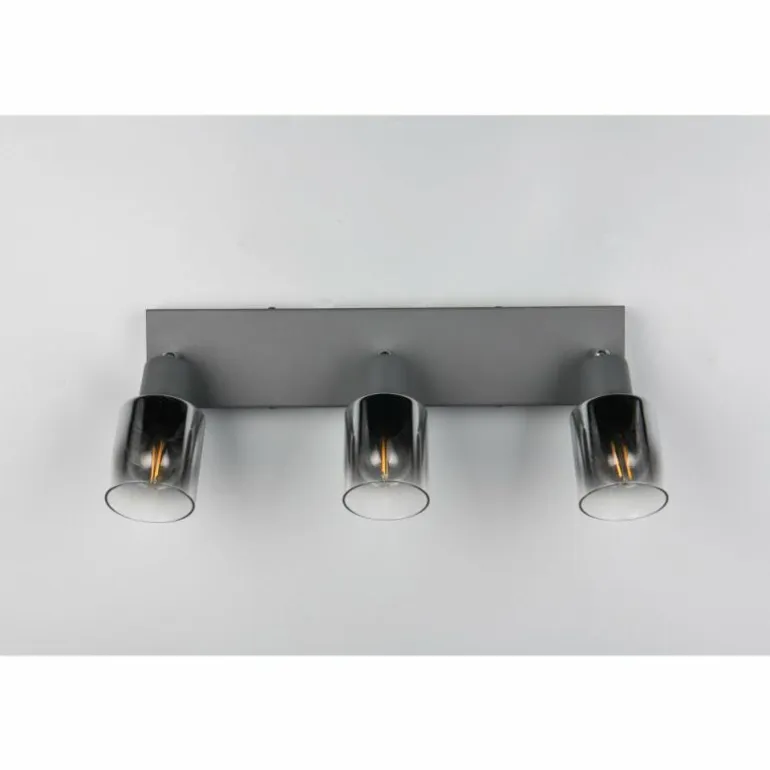 Cadiz Spot de plafond Luminaires Reality Anthracite, 3 lumières
