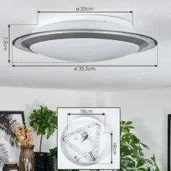 Calen Plafonnier, Spot de plafond LED Blanc, 1 lumière