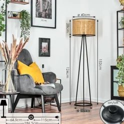 Cando Lampadaire, Liseuse Noir, 1 lumière