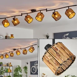 Cando Plafonnier Noir, 6 lumières