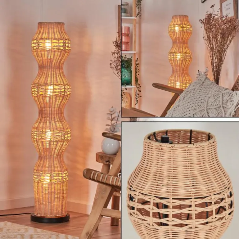 Cardeira Lampadaire Noir, 4 lumières