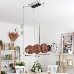 Cardeira Suspension, Suspension Noir, 3 lumières