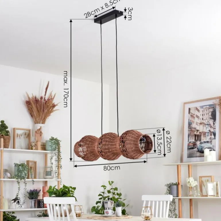 Cardeira Suspension, Suspension Noir, 3 lumières