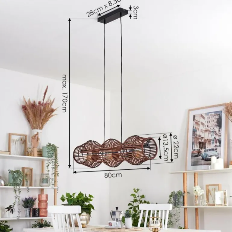 Cardeira Suspension, Suspension Noir, 3 lumières