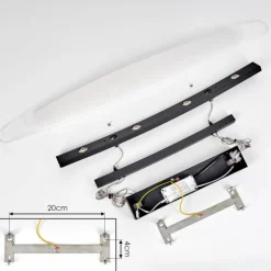 Casalino Suspension LED Noir, Transparent, 1 lumière