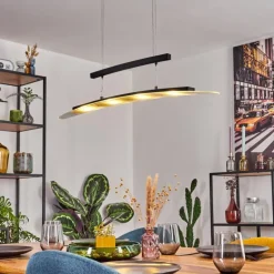 Casalino Suspension LED Noir, Transparent, 1 lumière