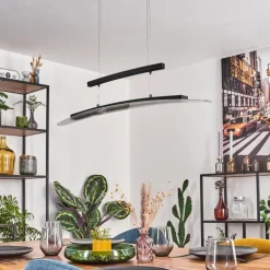 Casalino Suspension LED Noir, Transparent, 1 lumière