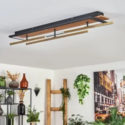 Cascada Plafonnier LED Laiton, Écru, Noir, 1 lumière