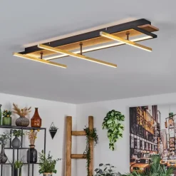 Cascada Plafonnier LED Laiton, Écru, Noir, 1 lumière