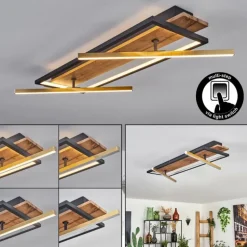 Cascada Plafonnier LED Laiton, Écru, Noir, 1 lumière