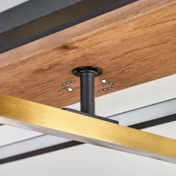 Cascada Plafonnier LED Laiton, Écru, Noir, 1 lumière