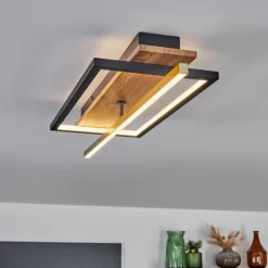 Cascada Plafonnier LED Laiton, Écru, Noir, 1 lumière