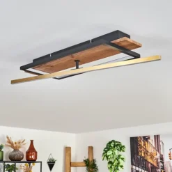 Cascada Plafonnier LED Laiton, Écru, Noir, 1 lumière
