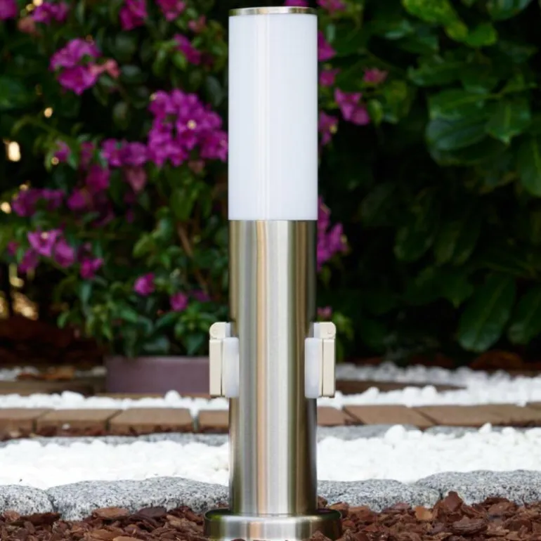 Caserta Borne lumineuse, Lampadaire, Eclairage de chemin Acier inoxydable, 1 lumière