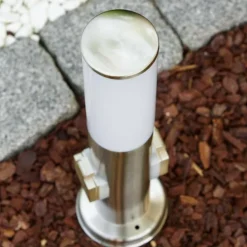 Caserta Borne lumineuse, Lampadaire, Eclairage de chemin Acier inoxydable, 1 lumière