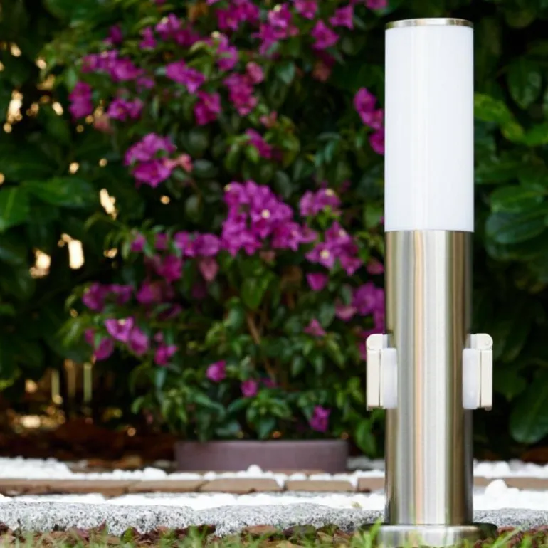 Caserta Borne lumineuse, Lampadaire, Eclairage de chemin Acier inoxydable, 1 lumière