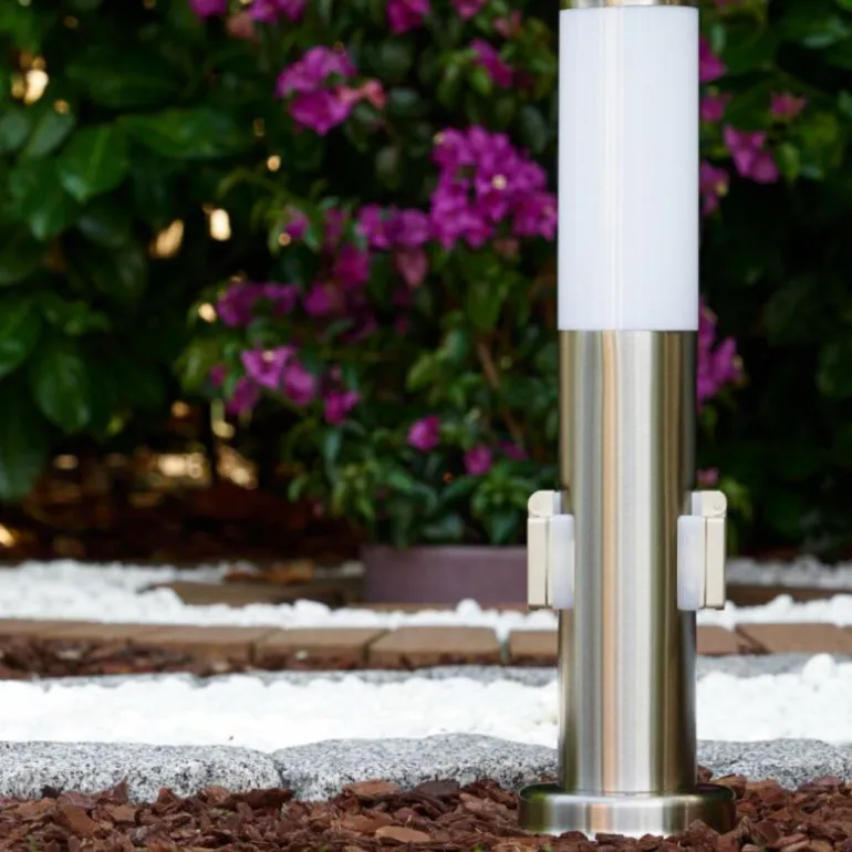 Caserta Borne lumineuse, Lampadaire, Eclairage de chemin Acier inoxydable, 1 lumière