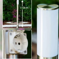 Caserta Lampadaire, Eclairage de chemin Acier inoxydable, 1 lumière