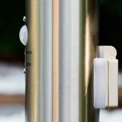 Caserta Lampadaire, Eclairage de chemin Acier inoxydable, 1 lumière, Détecteur de mouvement
