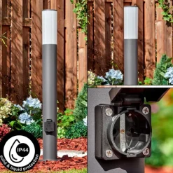 Caserta Lampe à prise électrique, Eclairage de chemin Anthracite, 1 lumière