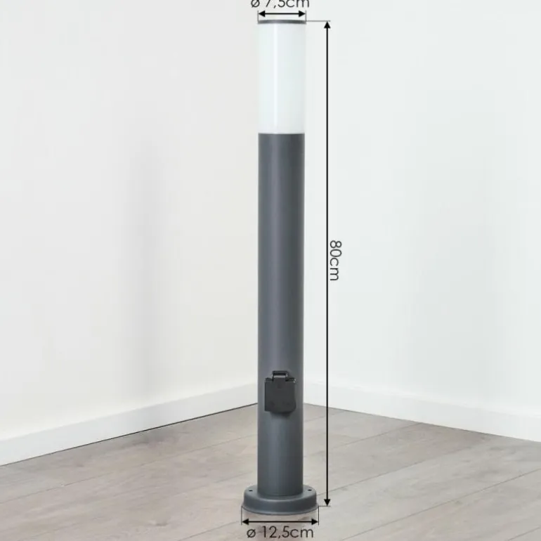 Caserta Lampe à prise électrique, Eclairage de chemin Anthracite, 1 lumière