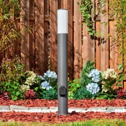 Caserta Lampe à prise électrique, Eclairage de chemin Anthracite, 1 lumière