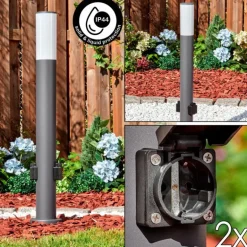 Caserta Lampe à prise électrique, Eclairage de chemin Anthracite, 1 lumière