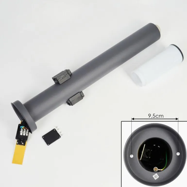 Caserta Lampe à prise électrique, Eclairage de chemin Anthracite, 1 lumière