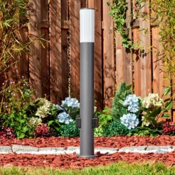 Caserta Lampe à prise électrique, Eclairage de chemin Anthracite, 1 lumière