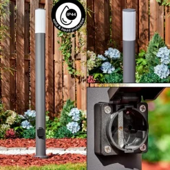 Caserta Lampe à prise électrique, Eclairage de chemin Anthracite, 1 lumière