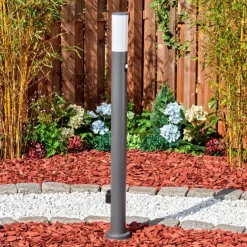 Caserta Lampe à prise électrique, Eclairage de chemin Anthracite, 1 lumière, Détecteur de mouvement