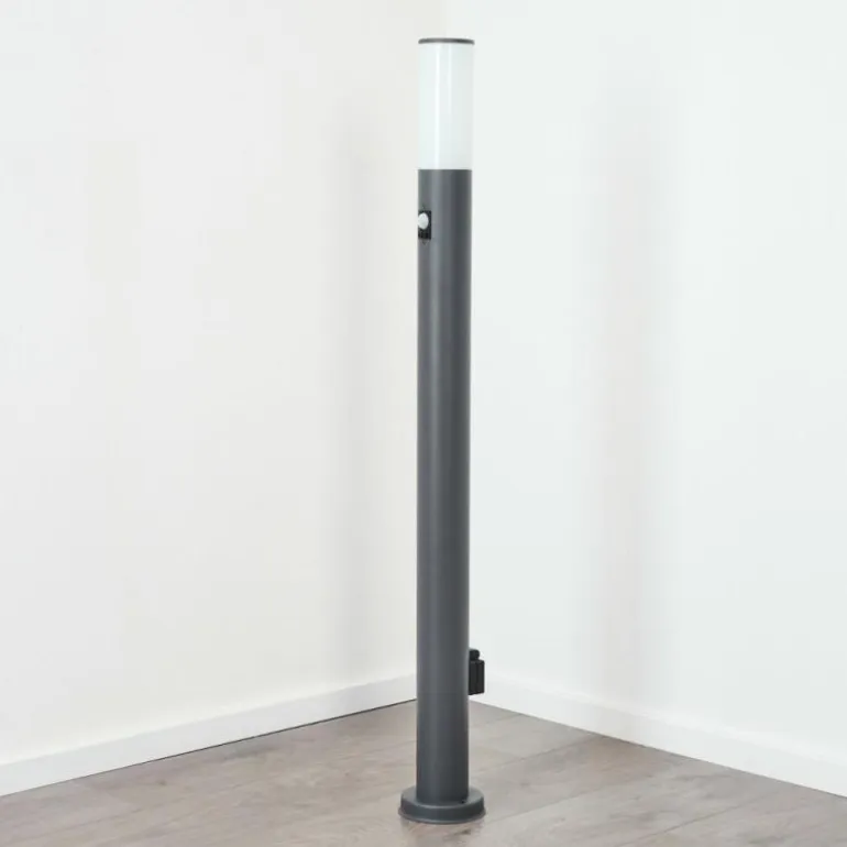 Caserta Lampe à prise électrique, Eclairage de chemin Anthracite, 1 lumière, Détecteur de mouvement